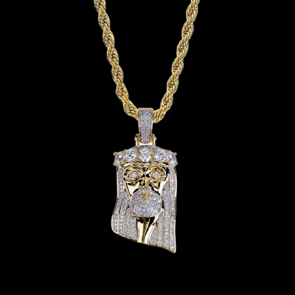 Jezus Hanger met 5 grote diamanten