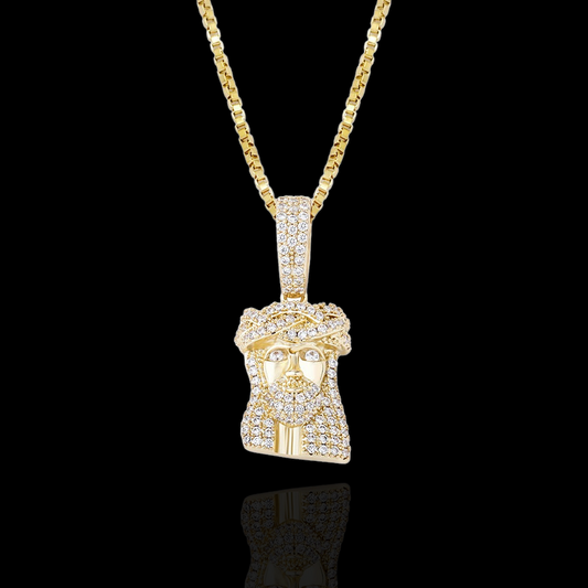 .925 Silver / Gold Plated Micro Jesus Pendant