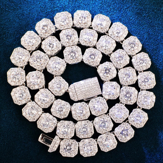 10MM Clustered Diamond Tennis Chain