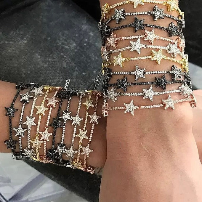 Rose Gold Plated Hemelse Sterren Armband
