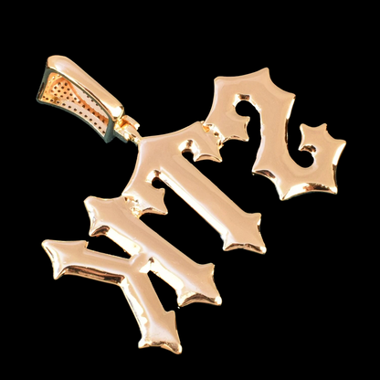 Gold Plated Custom Trap Style Name Pendant