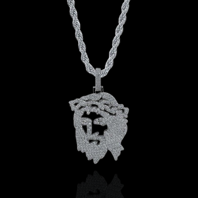 Open Jesus Head Pendant