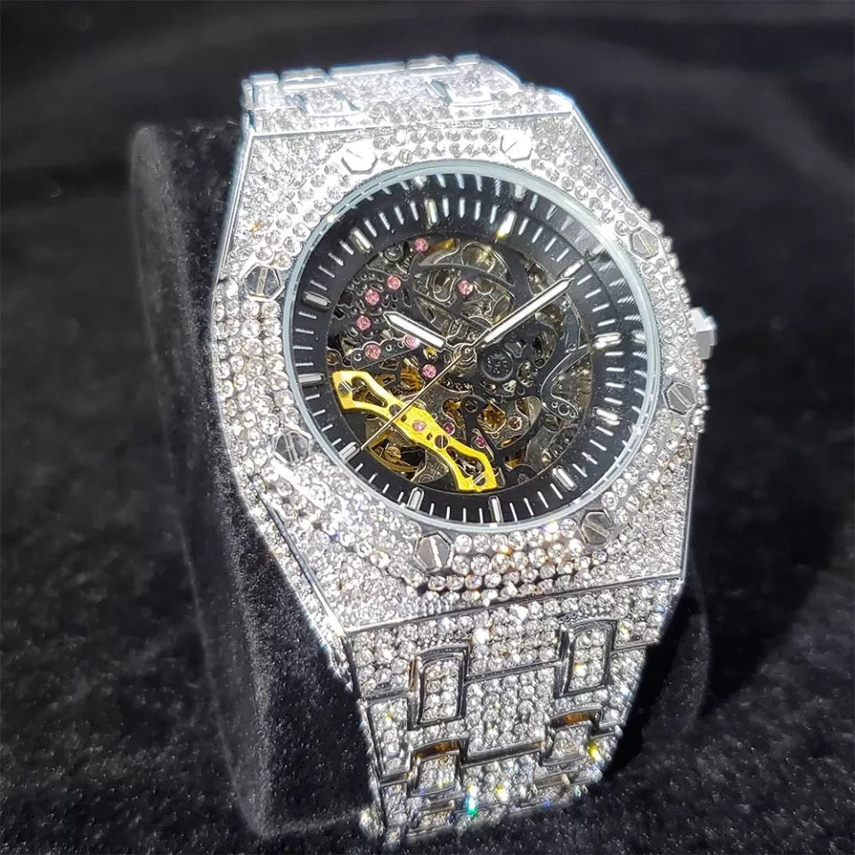 Diamanten Automatische Royal Skeleton horloge