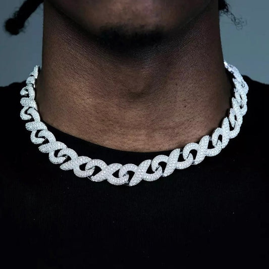 Diamanten Infinity Cuban Link Ketting