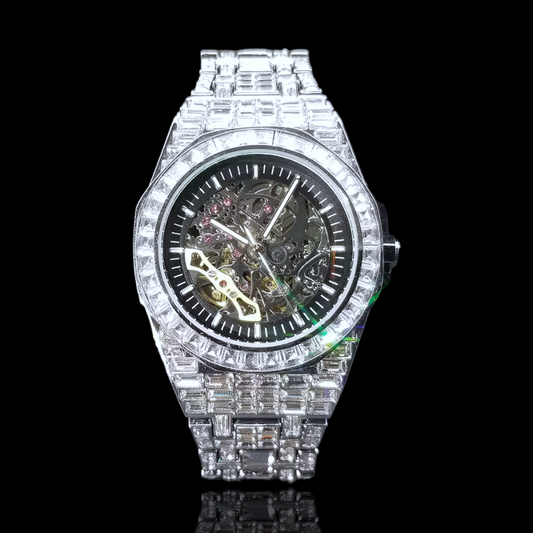 Baguette Diamanten Automatische Royal Skeleton horloge