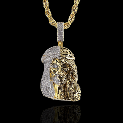Gold Plated Cyborg Jezus Hanger