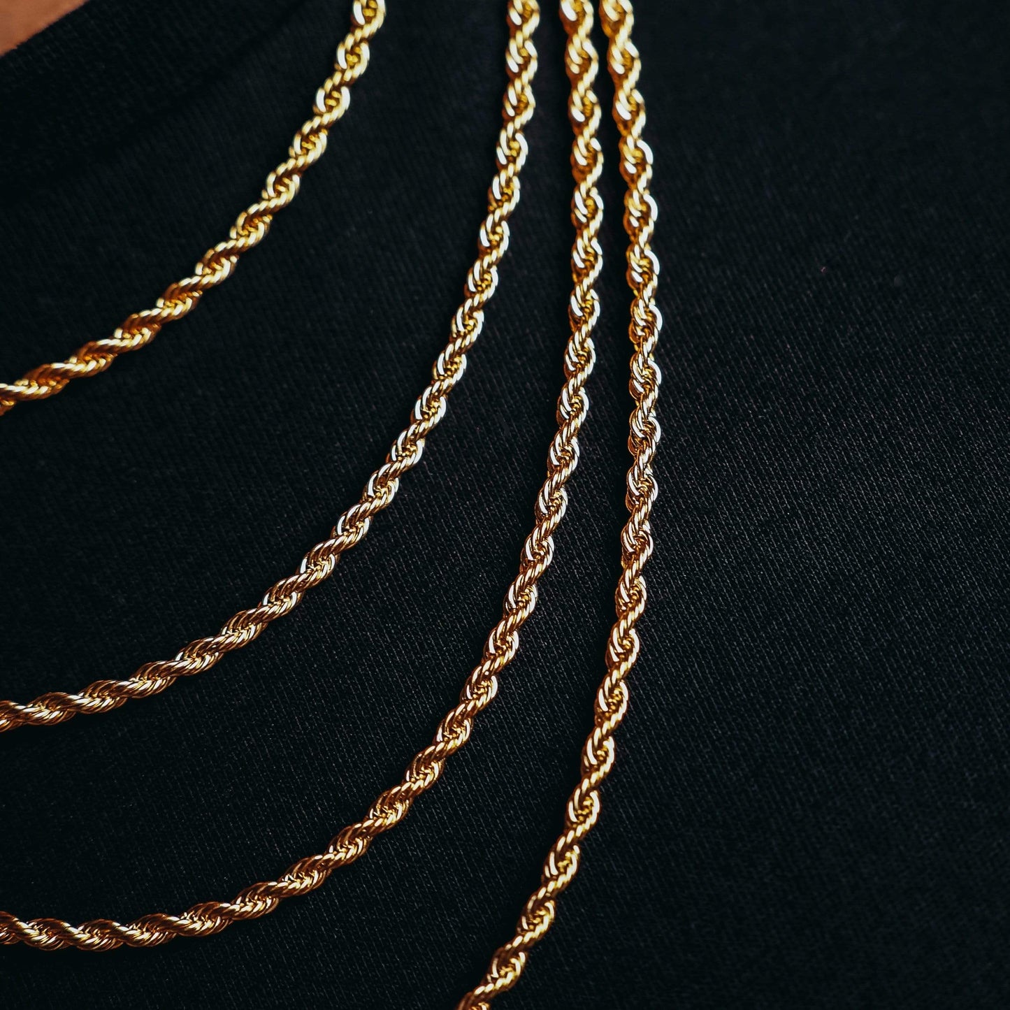 3mm Gold Plated Dookie Rope Ketting