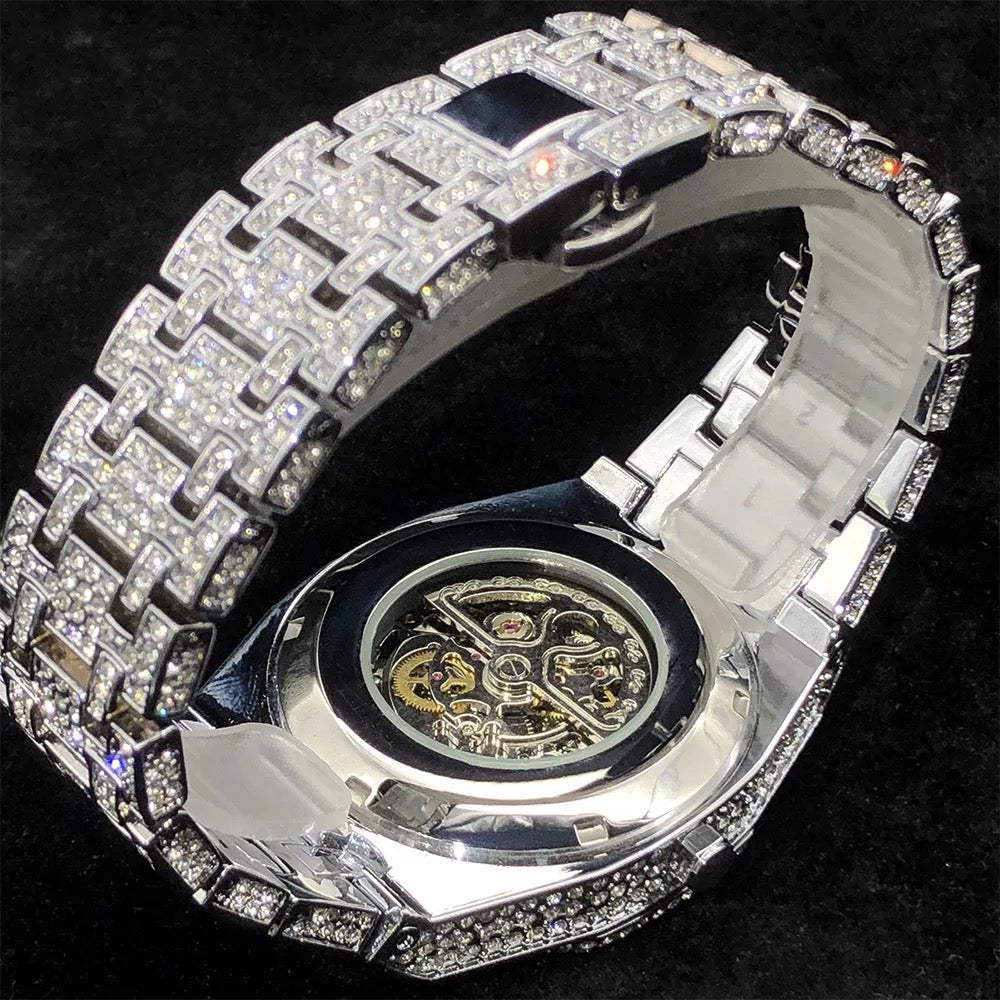 Diamanten Automatische Royal Skeleton horloge
