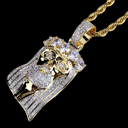 Jezus Hanger met 5 grote diamanten