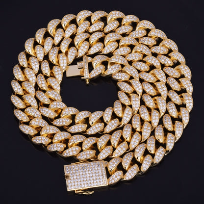 20mm Goldplated Miami Cuban Ketting - ICED OUT